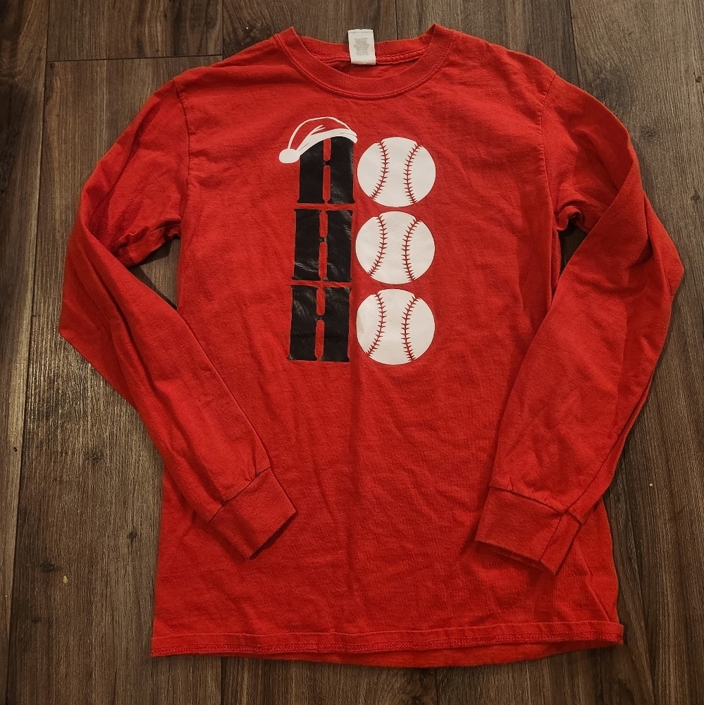 Ho ho ho Basebal Themed Christmas Shirt